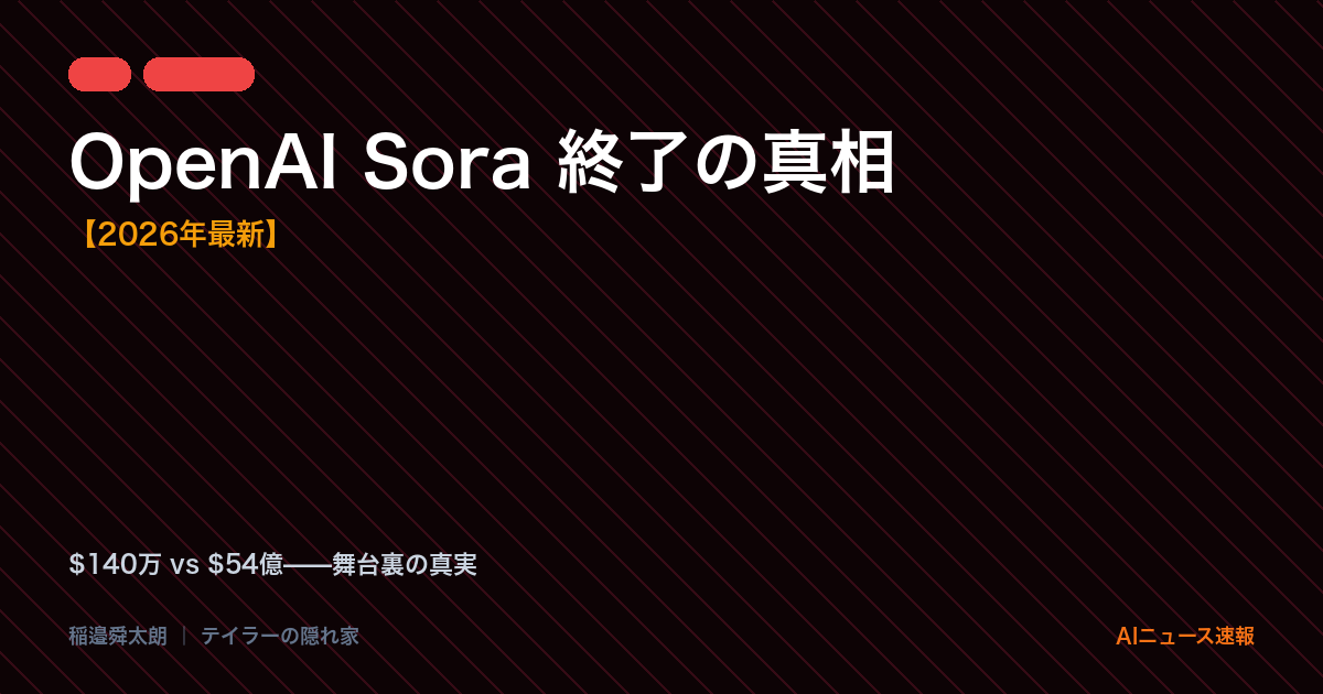 OpenAI Sora 終了の真相のアイキャッチ画像