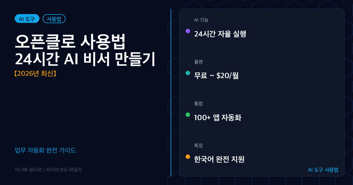 오픈클로 사용법 아이캐치 이미지