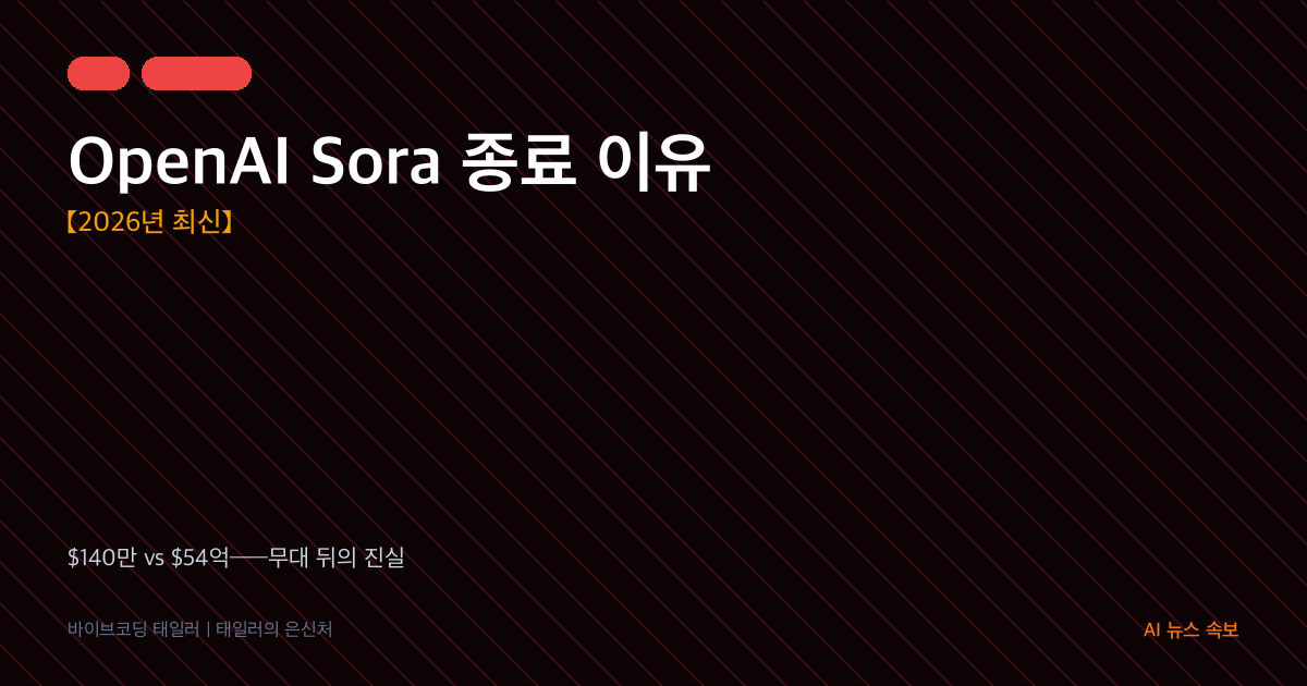 OpenAI Sora 종료 이유 아이캐치 이미지