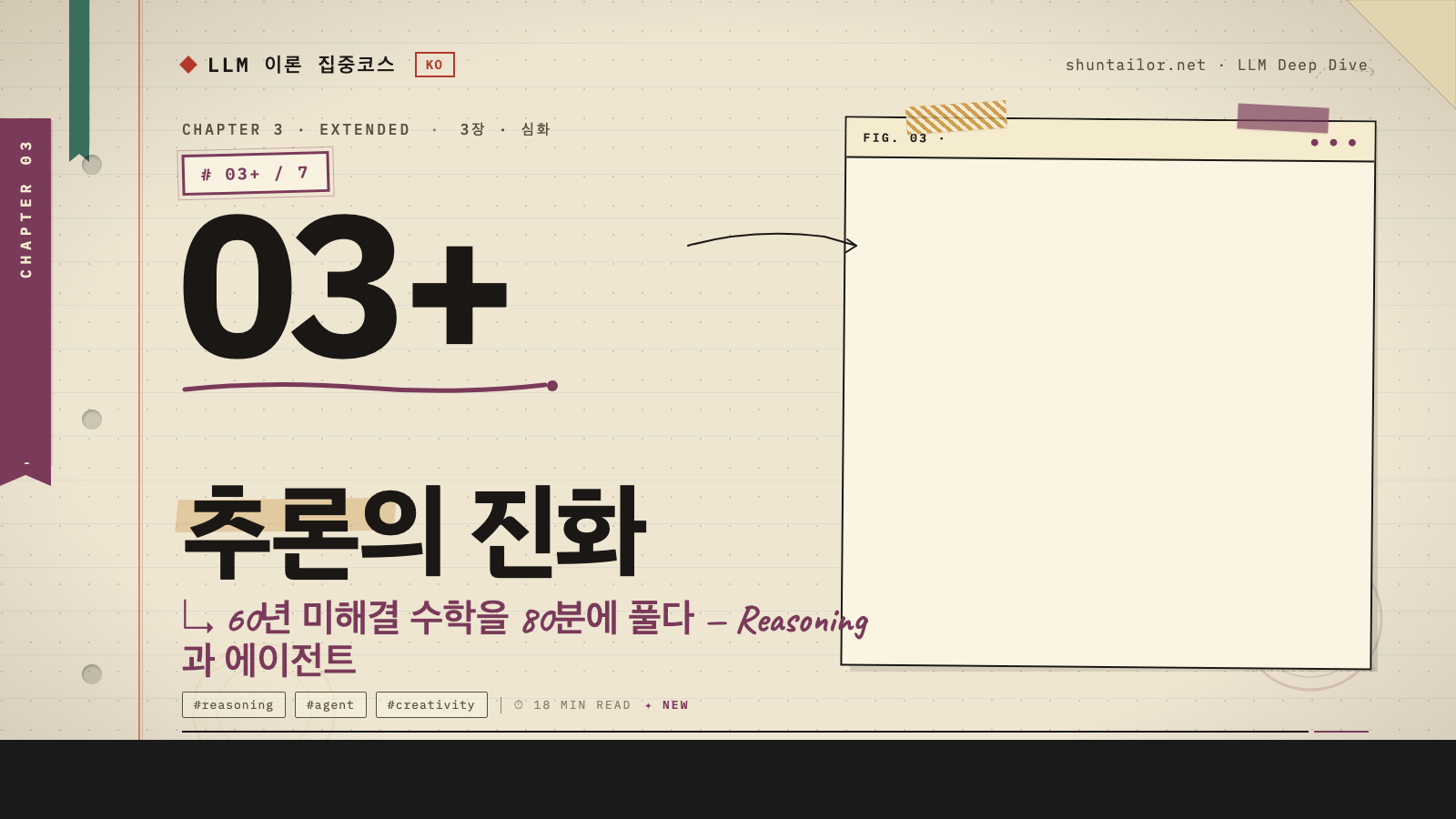 AI 추론 모델 — LLM 이론 집중코스 3장 심화 추론의 진화 아이키치
